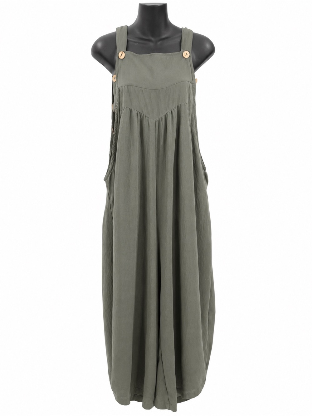 Oddi a comfortable, relaxed-fit boho overall jumpsuit green large